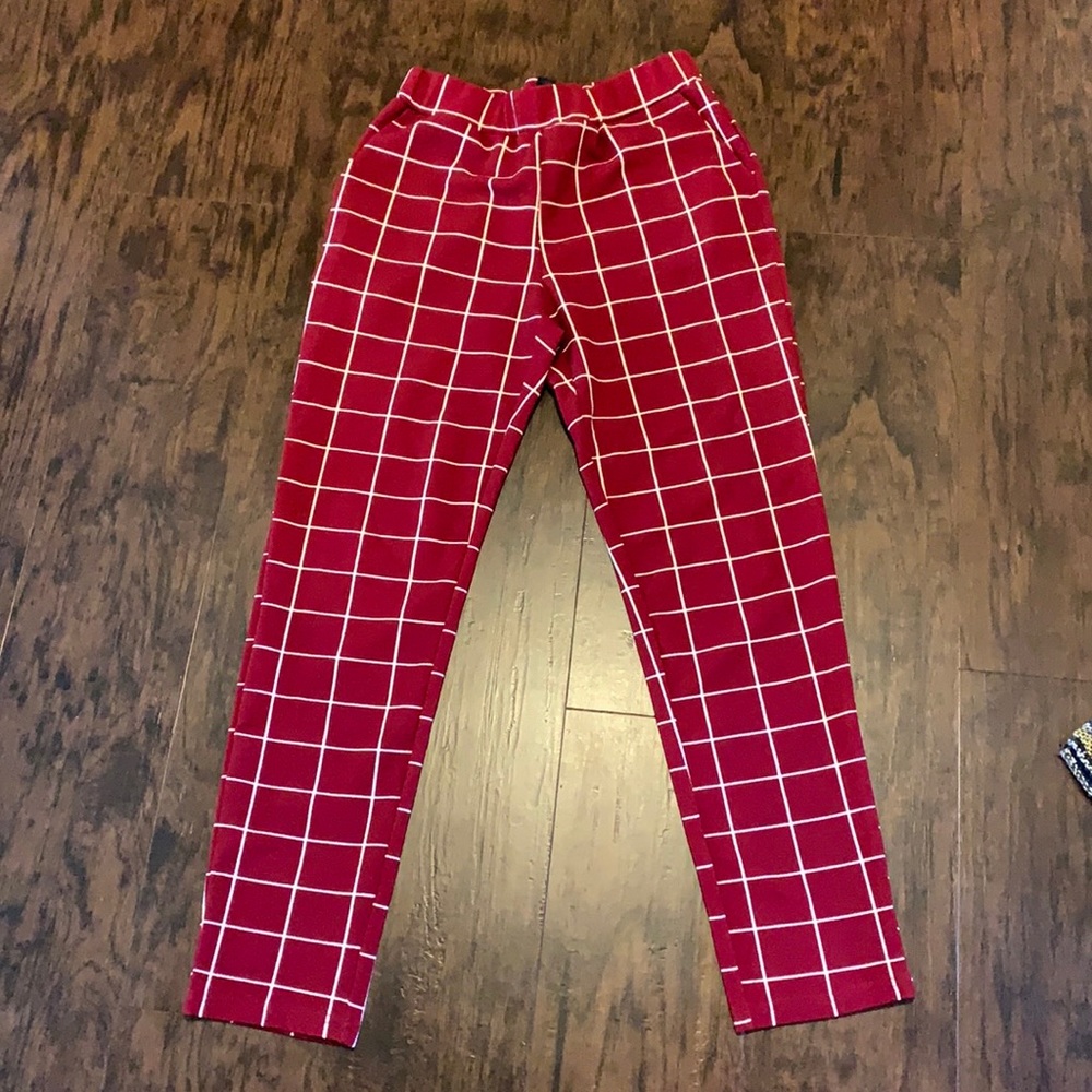 Red Patterned Pants